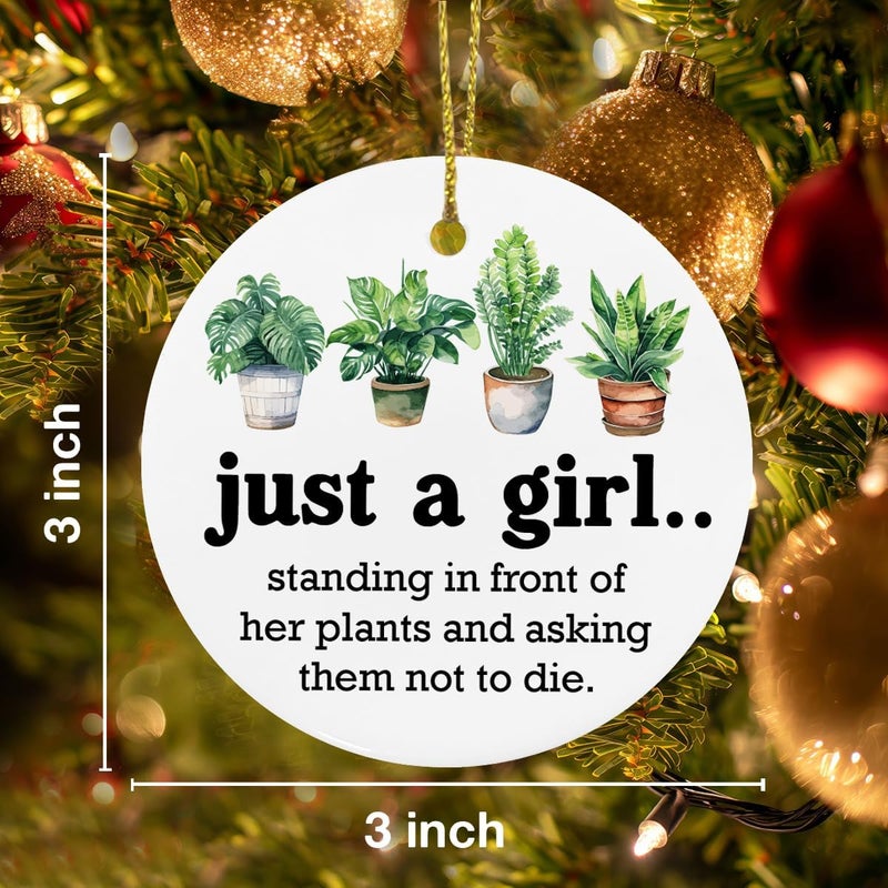 ZOSAN Funny Plant Lovers Ceramic Ornament Gifts, Gifts for Plant Lovers Gardening Christmas Ornament - Image 3